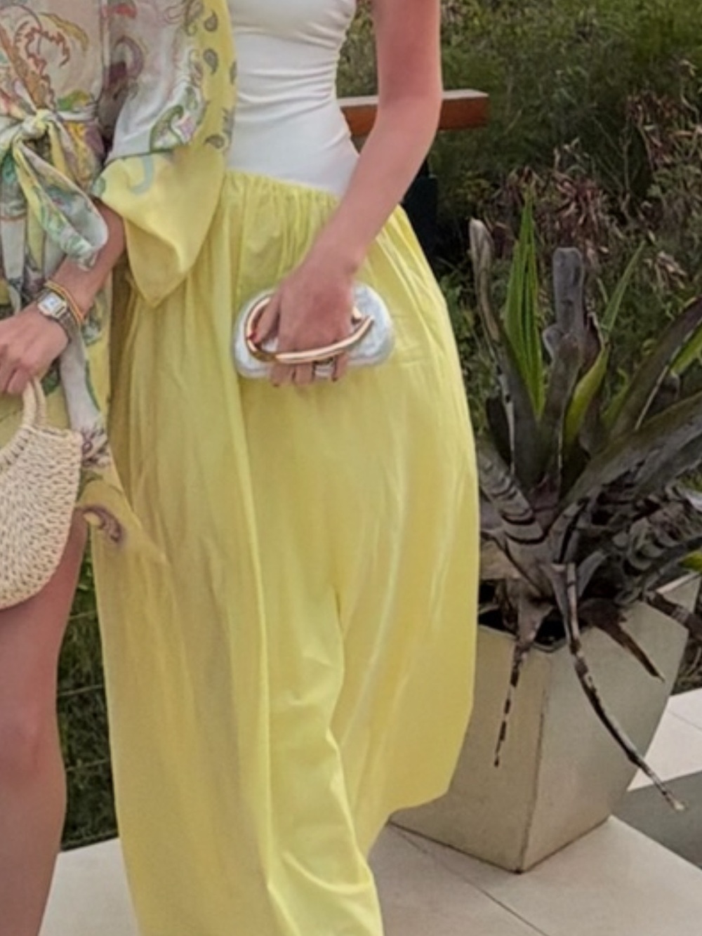 Peppermayo White Halter Top with Pale Yellow Maxi Skirt - Picture 3 of 3